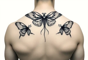 Capricorn female earthy butterflies world money wisdom tattoo idea