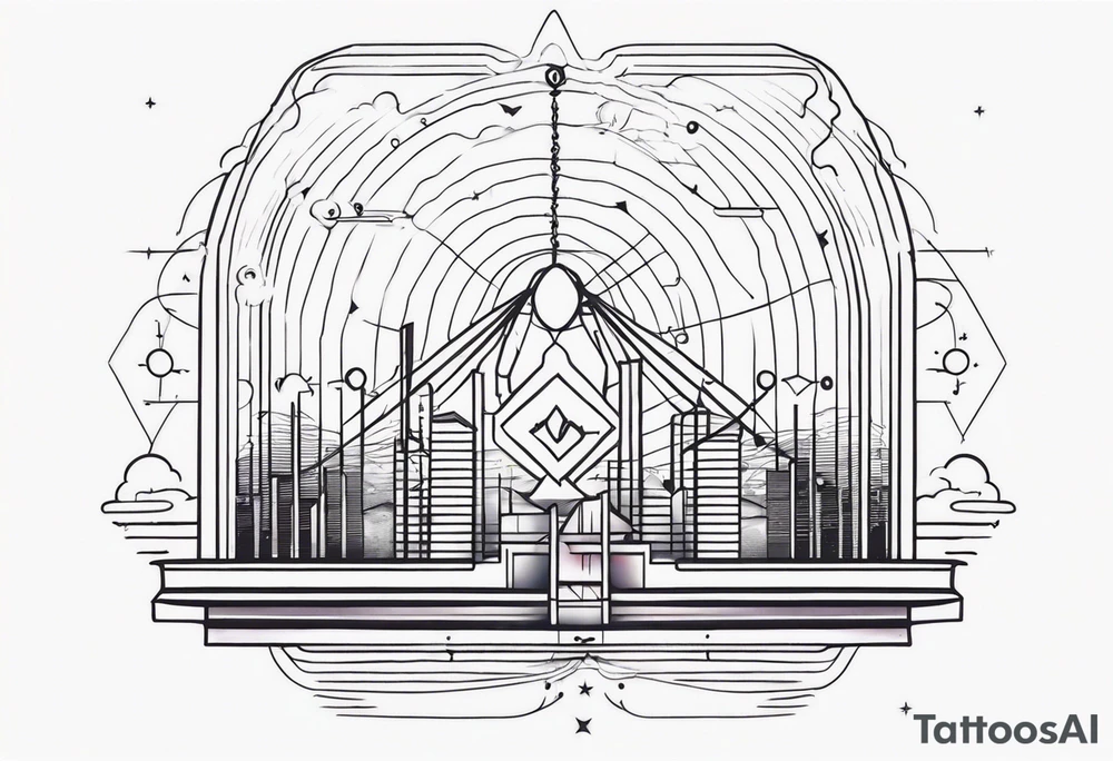 electromagnetic, diffraction phenomena, physics tattoo idea
