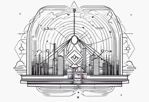 electromagnetic, diffraction phenomena, physics tattoo idea