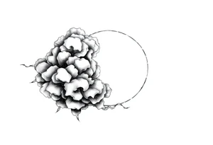 The cloud sway across the sun and the moon tattoo idea