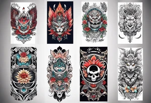 Leg sleeve tattoo idea