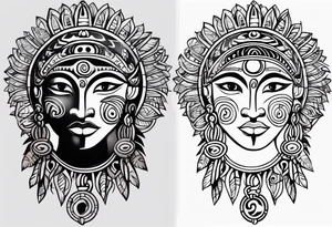 Taino tribal sun tattoo idea