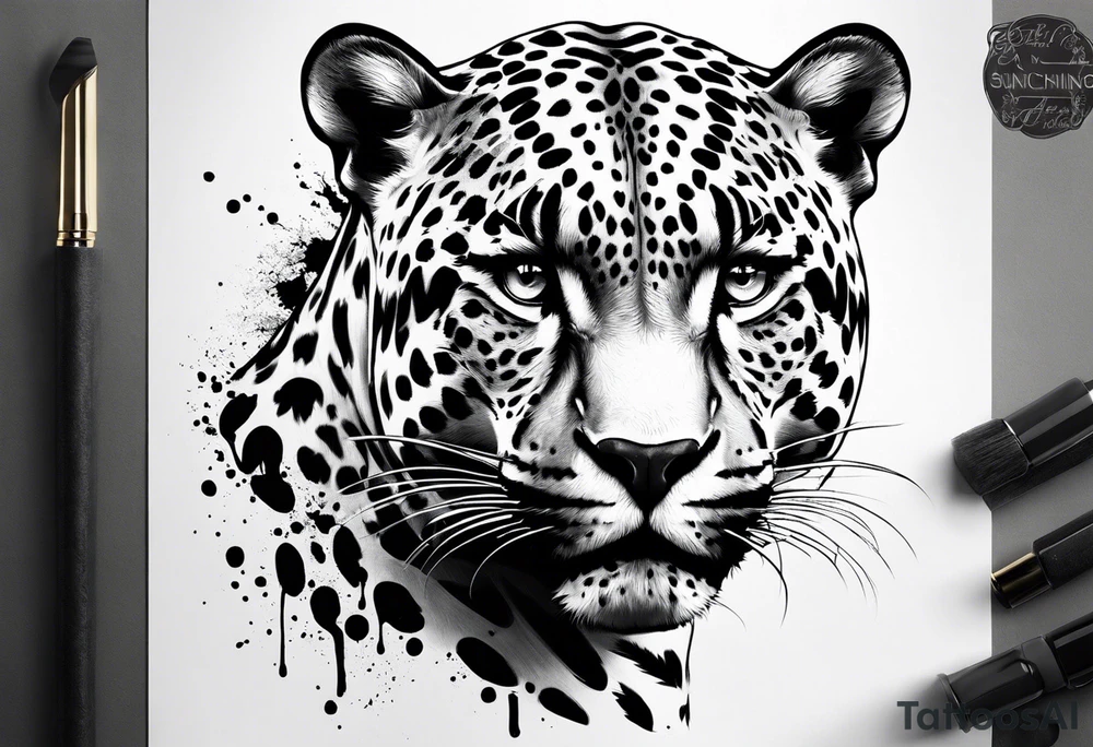 Jaguar running tattoo idea