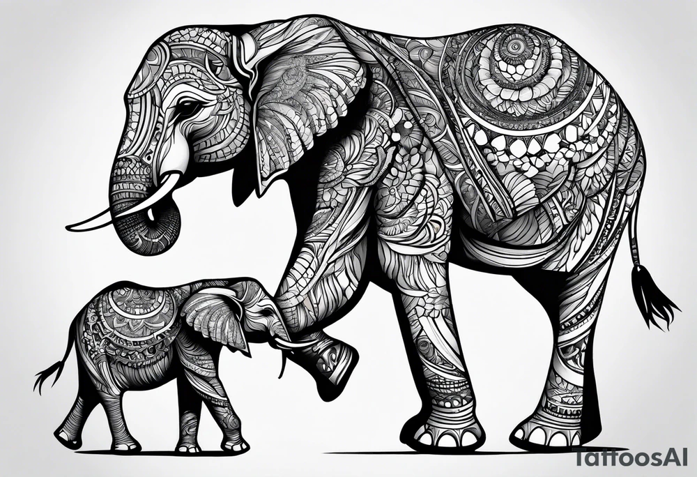 Elephant Family tattoo idea