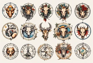 zodiac tattoo idea