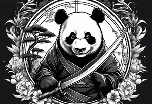 panda ninja tattoo idea