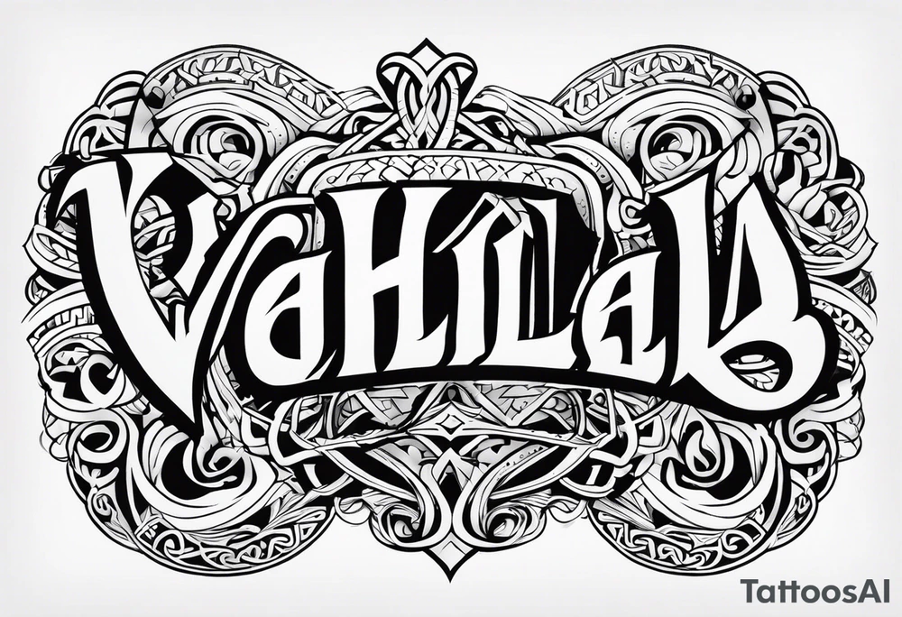 Valhalla viking gods tattoo idea