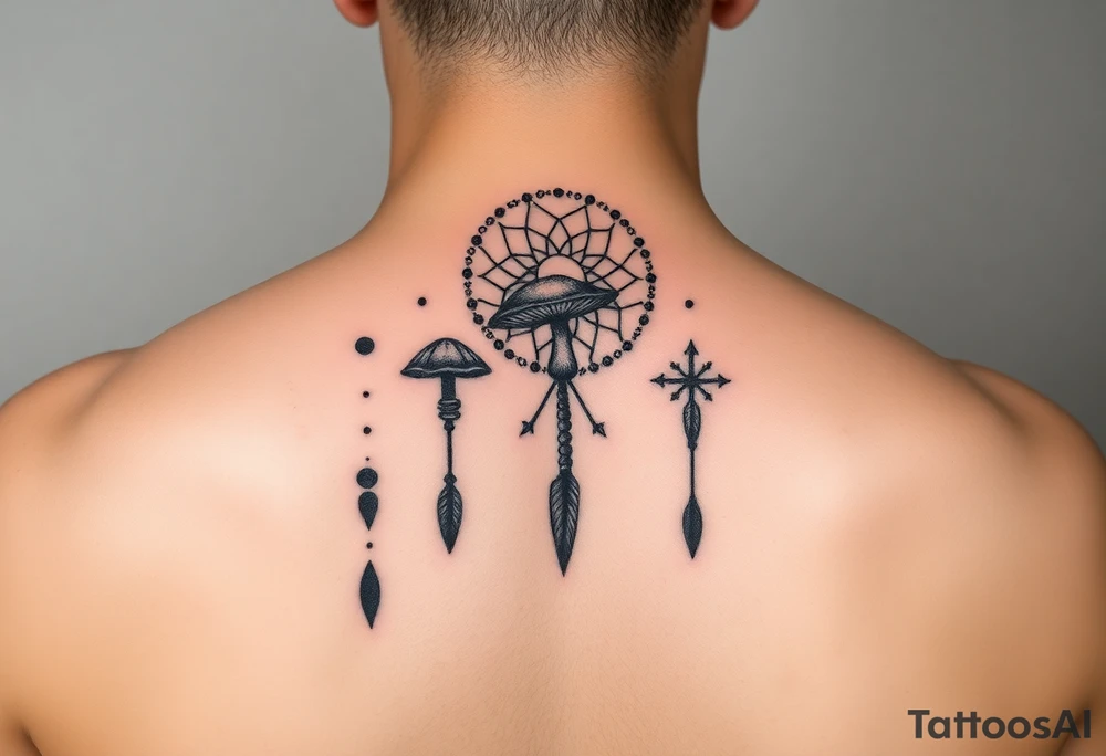 Mushrooms dreamcatcher
Stars tattoo idea