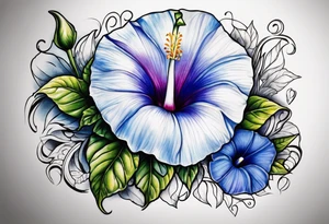 morning glory design tattoo idea