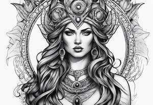 Hecate portrait tattoo idea