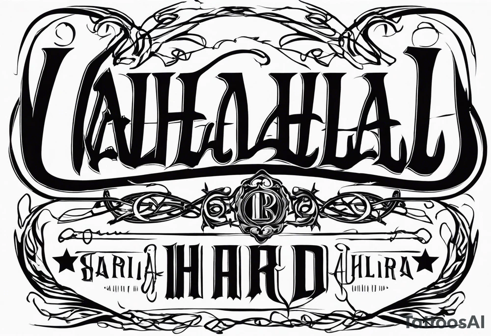 Valhalla chains barb wire tattoo idea