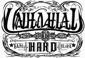 Valhalla chains barb wire tattoo idea