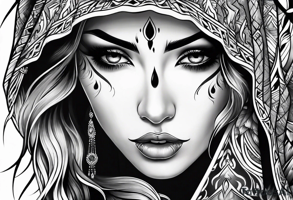 Ghost crying tattoo idea