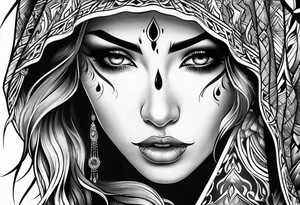 Ghost crying tattoo idea