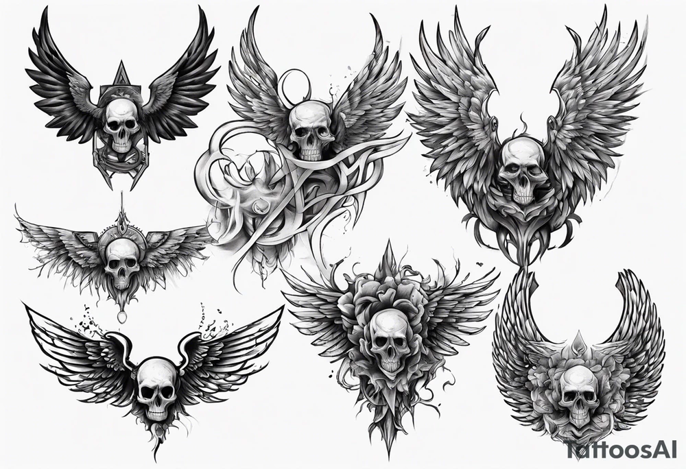 gream raper
 with wings tattoo idea