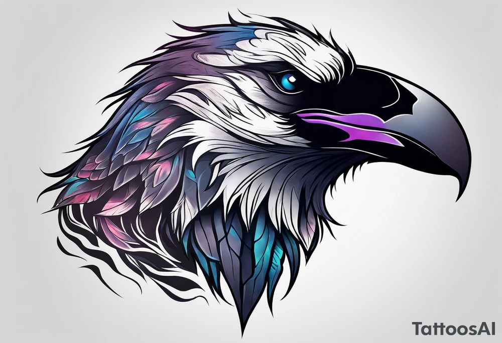 Raven and wolf tattoo idea