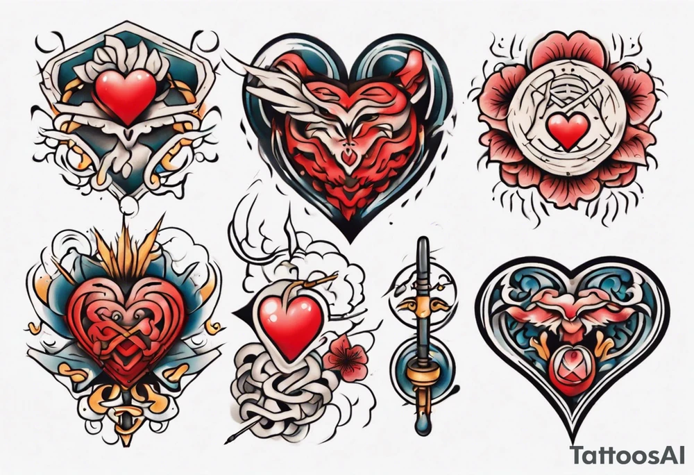 traditional heart tattoo tattoo idea