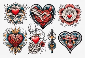traditional heart tattoo tattoo idea