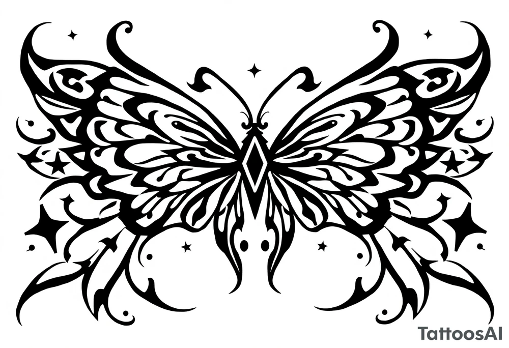 Butterfly’s and stars tattoo idea