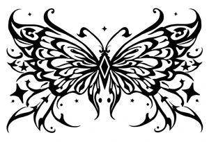 Butterfly’s and stars tattoo idea