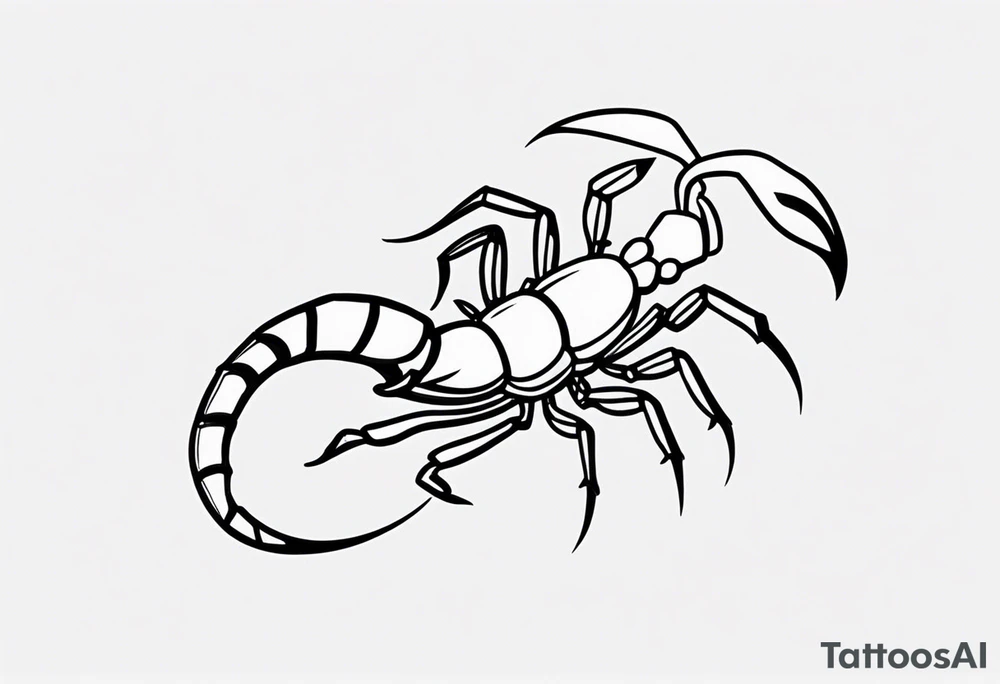 small cartoon scorpion tattoo idea