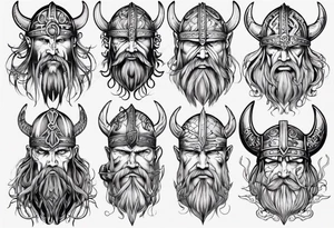Viking face tattoo idea