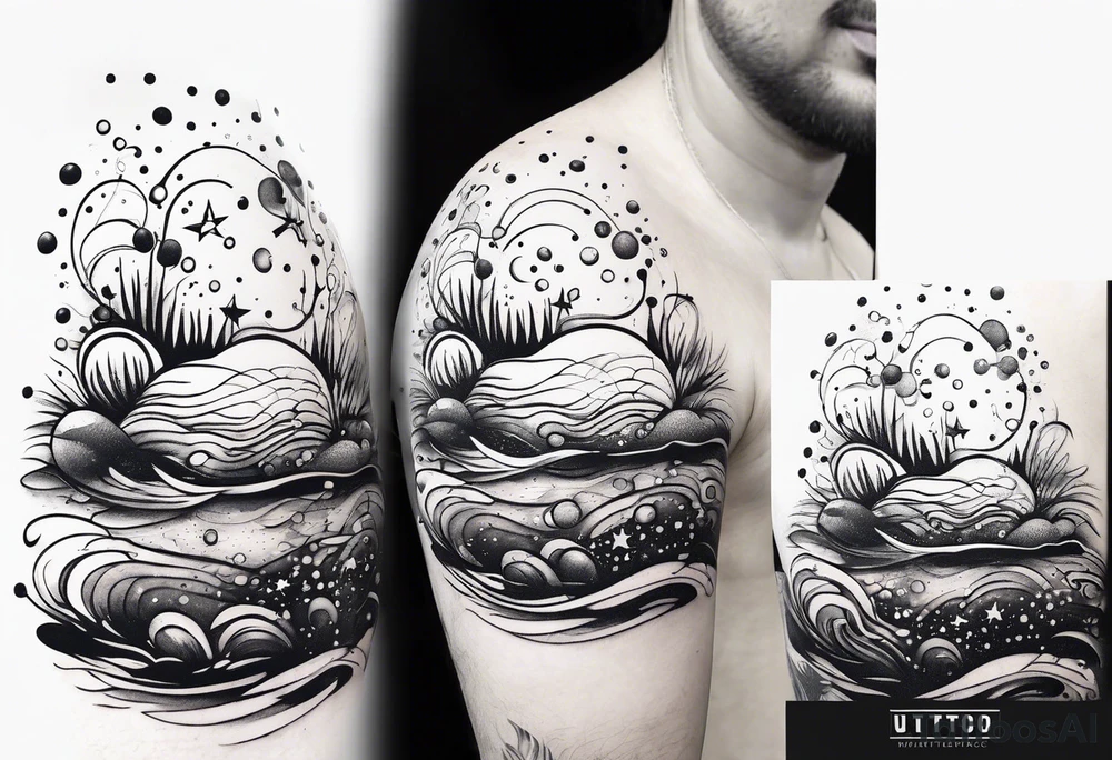 Draw me some magical really simple underwater bubbles and simple stars tattoo idea Draw me some magical really simple underwater bubbles and simple stars tattoo idea