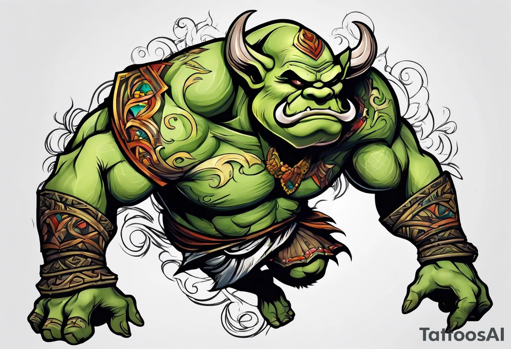 leaping ogre tattoo idea