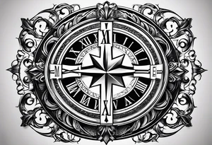 Cross Roman numeral Jan 18 2023 tattoo idea