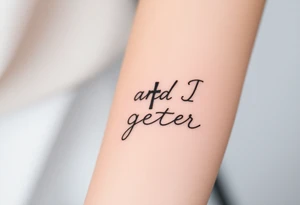 "You and I Together" with a cross tattoo idea