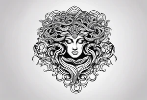 Meander with Medusa tattoo idea