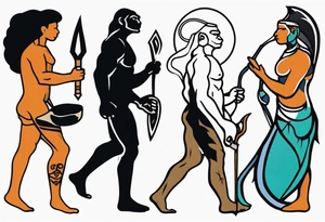 Human evolution tattoo idea