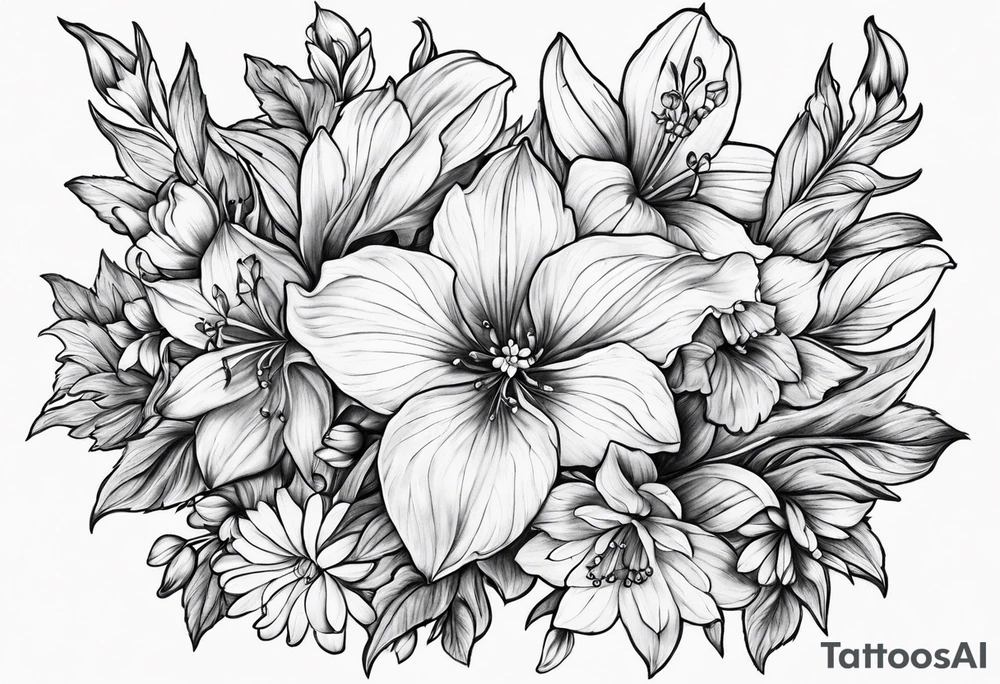 Larkspur tattoo idea