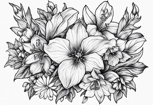 Larkspur tattoo idea