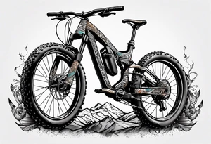 Mountain bike with the body of a copperhead tattoo idea