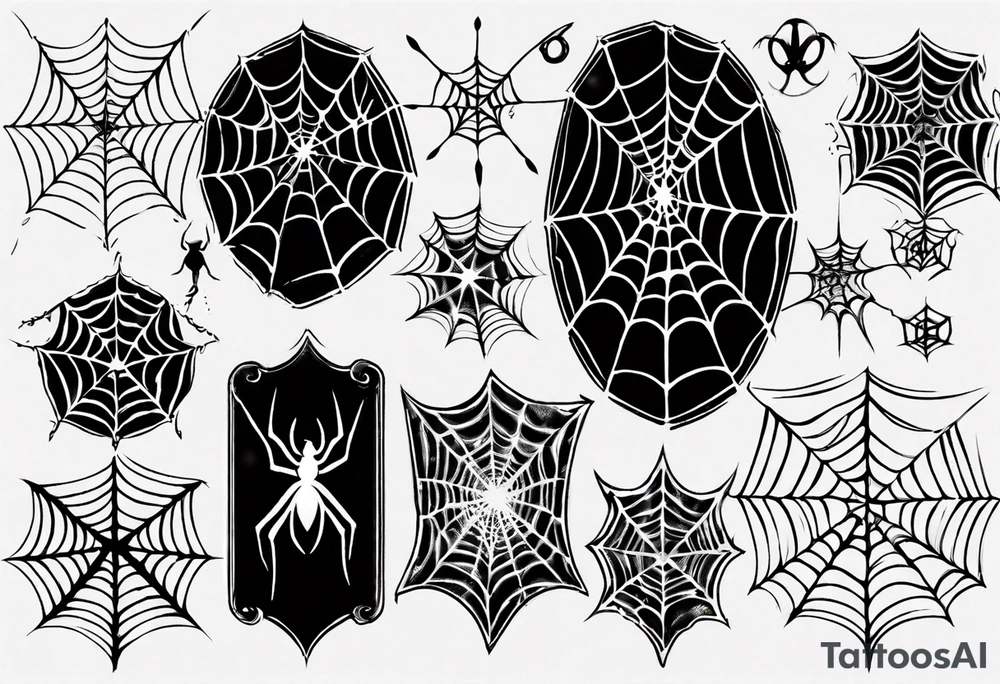 cobweb tattoo idea