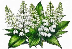 water hemlock and lily of the valley tattoo idea