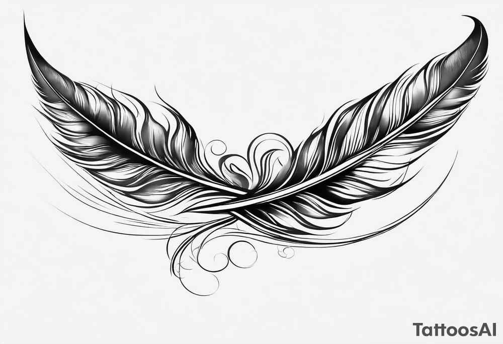 Feather travel tattoo idea