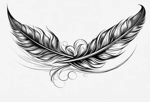 Feather travel tattoo idea