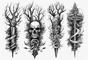 Double tree forearm tattoo idea
