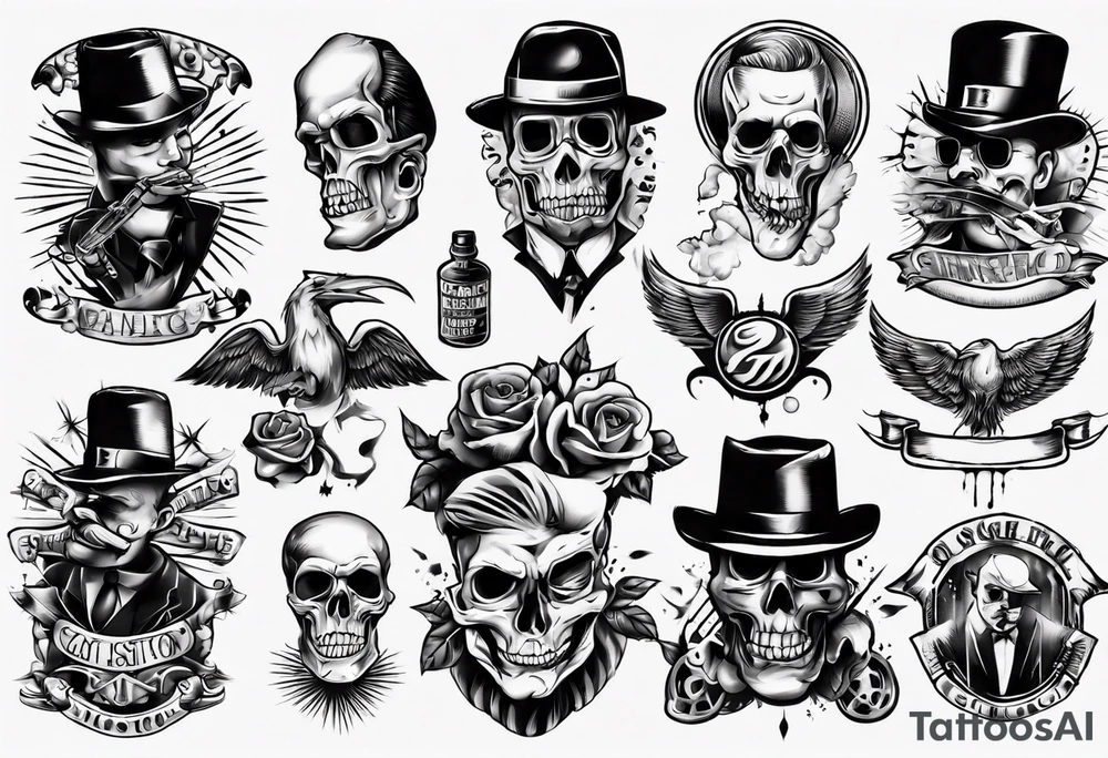 oldschool gangster tattoo idea