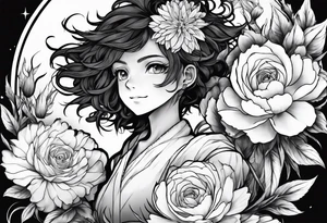 promised neverland Vida flower tattoo idea