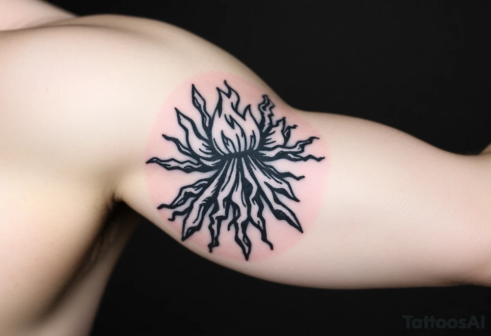 fire in a roots prison tattoo idea