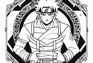 Naruto stomach tattoo tattoo idea