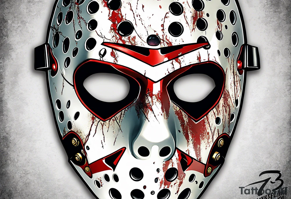 Friday the 13th Jason mask, Japanese art tattoo idea