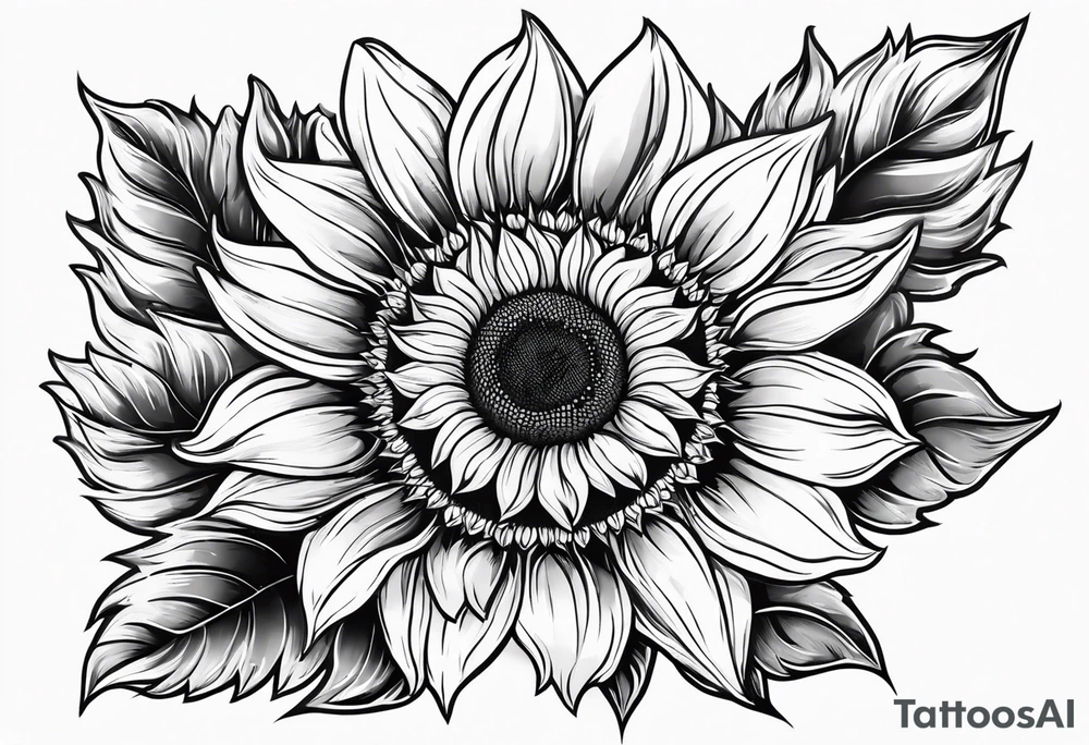 a sunflower tattoo idea