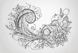 Swirls and whirls of lace tattoo idea