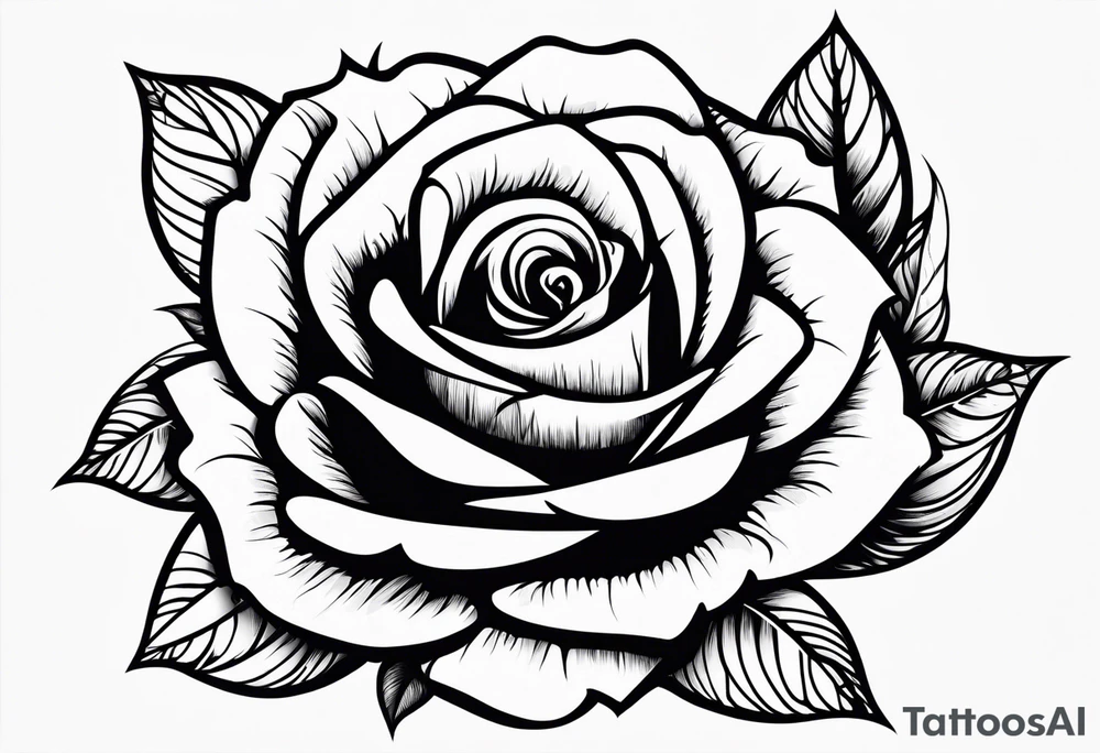 a rose tattoo idea