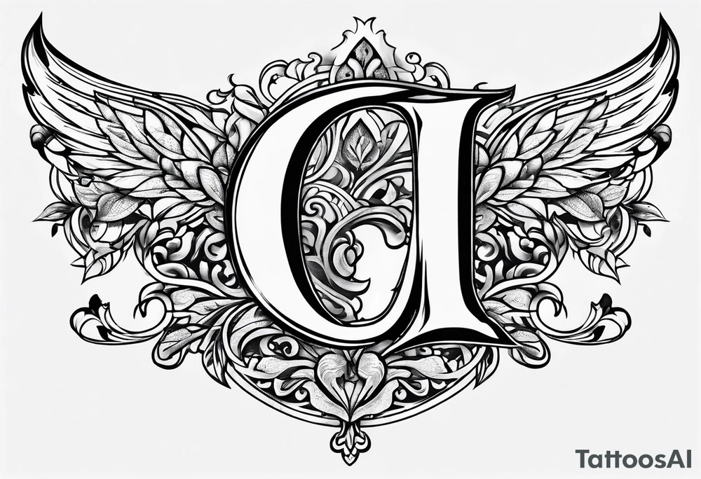 combined letter g and m tattoo idea