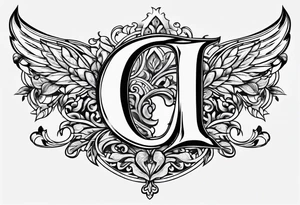 combined letter g and m tattoo idea